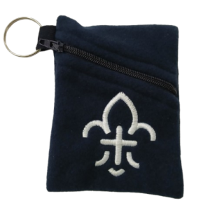 Porta Moedas Retangular com Flor De Lis