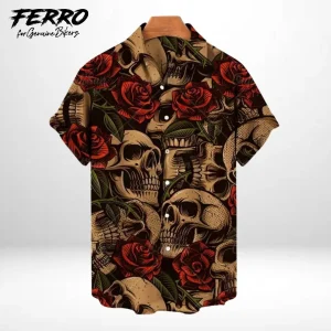 CAMISA ROSE SKULL 2