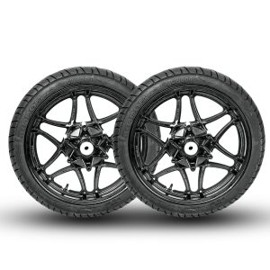 Par de Pneus 90/90-18 + 80/100-18 Irado City Sem Câmara Titan Fan Factor Suzuki Yes