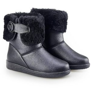 Bota de couro forrada Annda