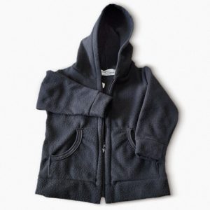 Casaco infantil de fleece aberto