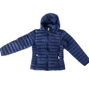 Casaco infantil de nylon com capuz