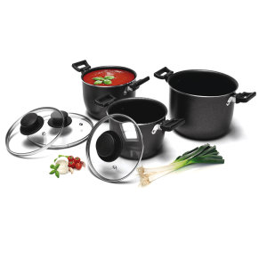 Trem de Cozinha Cinza Escuro 6 Pe?as