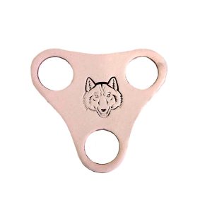 Anilha Couro Triangular Lobo