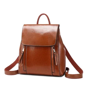 Bolsa Mochila de Couro Feminina