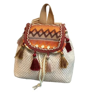 Mini Mochila Boho Com Franjas