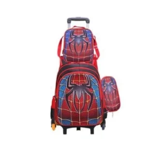 Mochila do Homem-Aranha de Rodinhas com Lancheira e Estojo