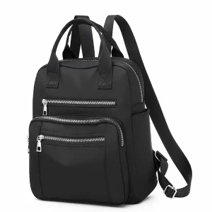 Mochila Estilosa com Zíperes Frontais