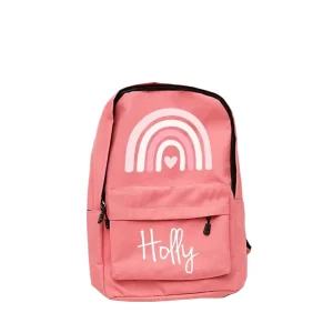 Mochila Personalizada com Nome Arco-Íris