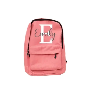 Mochila Personalizada com Nome Rosa