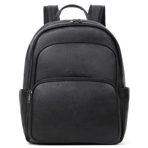 Mochila Preta em Pele