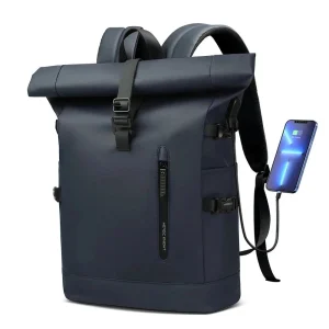 Mochila Roll-Top Impermeável (USB)