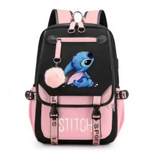 Mochila Stitch Feminina Escolar