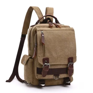 Mochila Vintage de Lona para Mulher